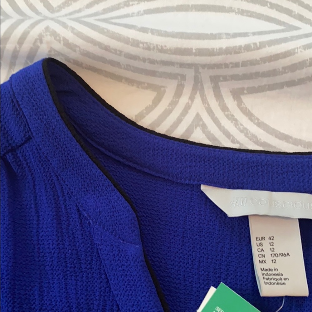 Beautiful royal blue H & M dress size 12 - Picture 4 of 6